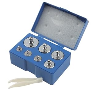 CHUENHEI Kalibratiegewichten, 7 stuks, 500 g, 10 g, 20 g, 50 g, 100 g, 200 g, roestvrij staal, kalibratiegewichten voor digitale weegschalen, sieradenweegschaal, laboratorium, hobby, zilver