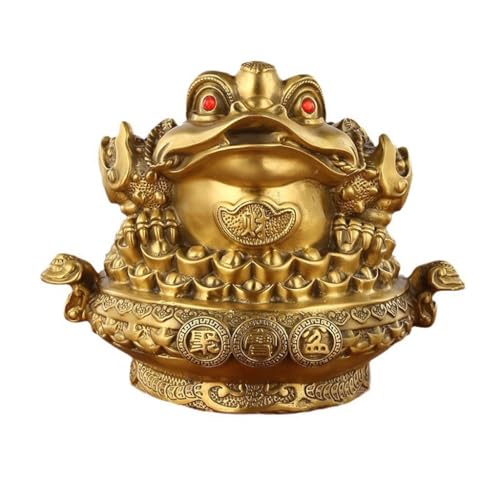 Crapaud à trois pattes en laiton statuette décorative pour attirer l'harmonie