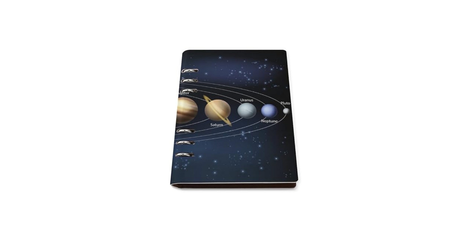 宇宙銀河の宇宙飛行士が文房具の手帳を探す Amazon | ノート 宇宙柄 星柄 銀河 システム手帳 ルーズリーフ