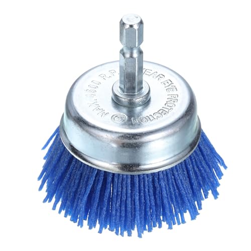 Image of HARFINGTON Nylon Filament Wire Wheel Cup Brush for Drill, Abrasive Brushes Set with 1 /4 inch Hex Shank, 2 inch, Used for Rust /Corrosion /Paint Removal and Scrub Surface