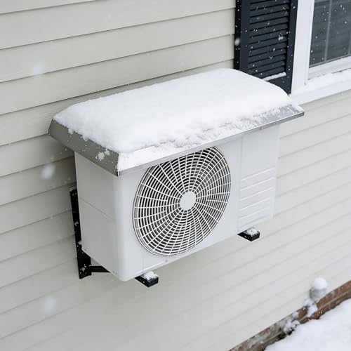 Mini-Splitabdeckung für Außeneinheit, Wärmepumpen-Außenabdeckungen, Edelstahl-Minisplit-Kompressor-Schild, Wechselstrom-Einheiten, Kondensator-Klimaanlagenabdeckung für Regen, Eis, Schnee