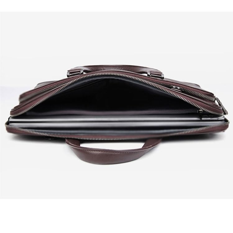 Genuine Leather Men's Briefcase, Business Bag, Cowhide Document Bag, Handbag, Large Capacity Crossbody Bag3