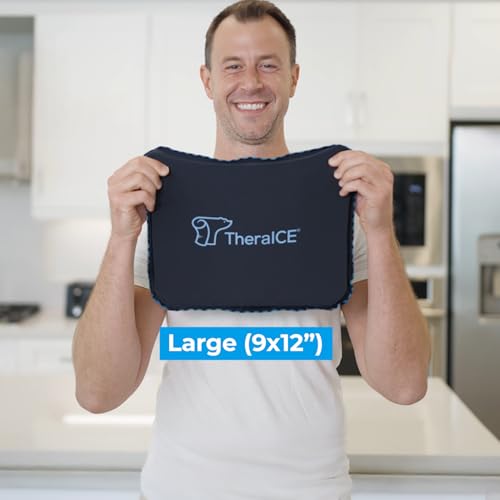 Image of TheraICE PROpack Ice Pack for Injuries, Reusable Soft Multipurpose Cold Gel Ice Pack for Muscular Back Pain, Shoulder, Hip, Knee - Flexible Cold Compress Wrap for Minor Aches & Pains - 9 x 12