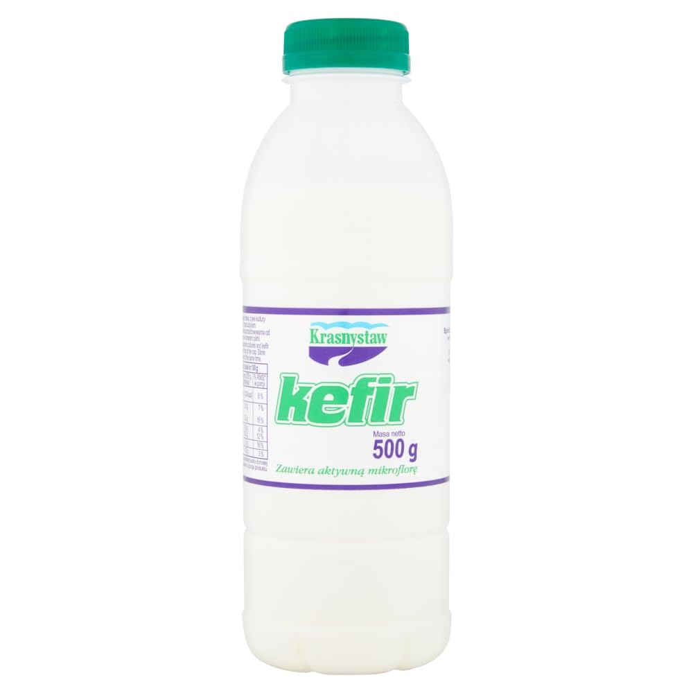 Krasnystaw Kefir 500g - Tangy Kefir Drink in Plastic Bottle - 14 Days Shelf Life