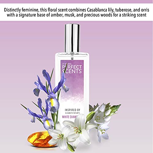 Perfect Scents Fragrances | Inspired By Elizabeth Taylor's White Diamonds | Women’s Eau De Toilette | Paraben Free | Never Tested On Animals | 2.5 Fluid Ounces #TOP4