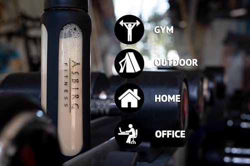 Asbirg Glass Protein Shaker Bottle 700ml â Leakproof & BPA-Free â Borosilicate Glass Gym Shaker with Spiral Mixing Ball for Smooth Protein Shakes, Smoothies, Meal Replacement & Fitness - Black - Image 9