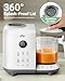 Bear Baby Food Maker with Two Layer Steam Baskets, One Step Baby Food Processor Steamer Puree Blender, Baby Food Mill with Bottle Warming Sterili-zing Auto Cleaning Function, BPA-Free, White
