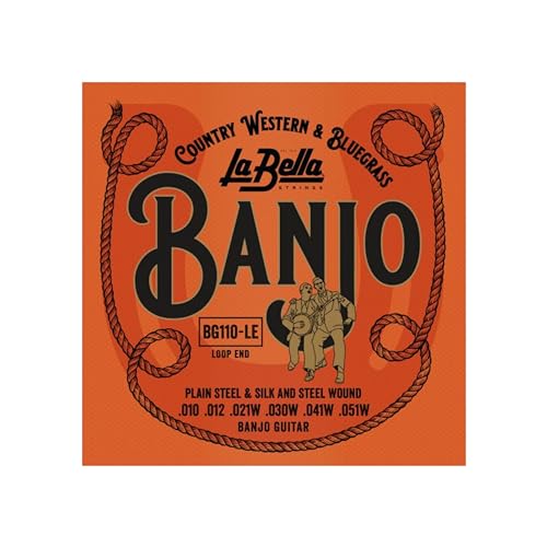 La Bella BG110-LE Loop-Ends Banjo Guitar String 10-51