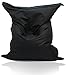 Kinzler S-10137/31 XXL Riesensitzsack, 140x180 cm, neue Styroporkügelchen, Sitzsack Outdoor Indoor, in vielen verschiedenen Farben, mit Innensack, schwarz