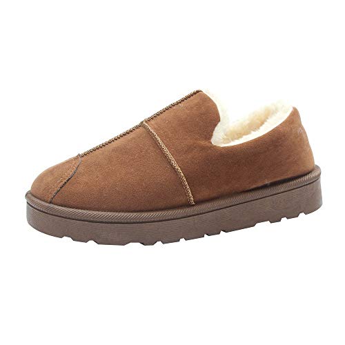 Zapatos Mujer OtoñO Invierno 2018 ZARLLE Vintage Moda Unisexo Mujer Hombre Otoño Invierno Zapatillas De Estar Por Casa Pareja Interior Skidproof Algodón Zapato