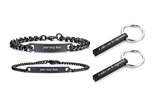 ❤❤❤ REGALO DOLCE PER GLI AMANTI - Questi gioielli di coppia significativi sono adatti per varie occasioni, con bellissime borse in velluto, perfetti per tuo marito / moglie, fidanzato / fidanzata come regalo di compleanno, regalo di San Valentino, regalo di nozze, regalo di anniversario, Regalo di fidanzamento, regalo di promessa o altro regalo di giorno speciale.