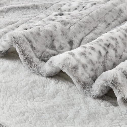 Bearhug Electric Heated Throw Blanket 50" x 60", Reversible Faux Fur & Sherpa, 6 Heating Levels & 4H Auto Off, Over-Heat Protect, ETL Certification, Machine Washable