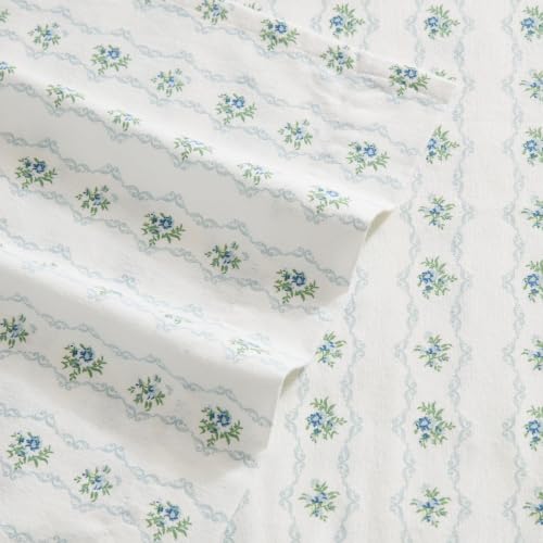 Image of Martha Stewart - Twin Cotton Flannel Sheet Set with Pillowcase