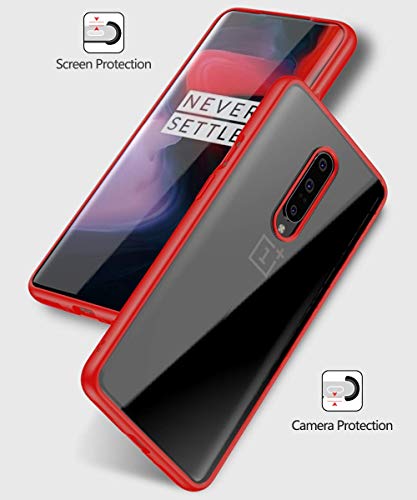 Case for OnePlus 7 Pro, Premium Hybrid Protective Case Cover with Air Cushion Technology for OnePlus 7 Pro (Red, OnePlus 7Pro)