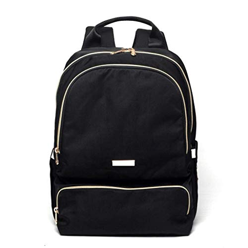 SDFGH Bolsa de dormir - bolsa de pañales Organizador aislamiento del recorrido impermeable pañal Mochila de gran capacidad del totalizador del panal del hombro Bolsas for Mami Mochila (Color : Svart
