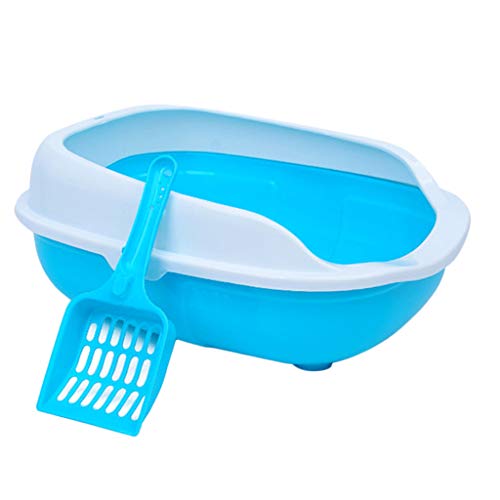 Bandeja de caixa de areia para gatos colorida MonkeyJack antirespingos vaso sanitário com pá