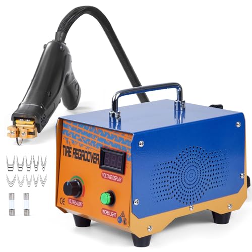 Marvik Forge 110V 1000W Heated Tire Grooving Machine Professional Tyre Regroover Portable Rubber Groover Tool Kit with Digital Display for Truck ATV Tire Tread Pattern Retreading and Repair