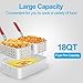FireRiot 18QT Aluminum Deep Fryer Pot with Baskets & Heat-Resistant Silicone Handles - Lightweight & Durable Fish Fryers Outdoor Cooking - Rectangular Fish Fryer Basket for Outdoor Fryer