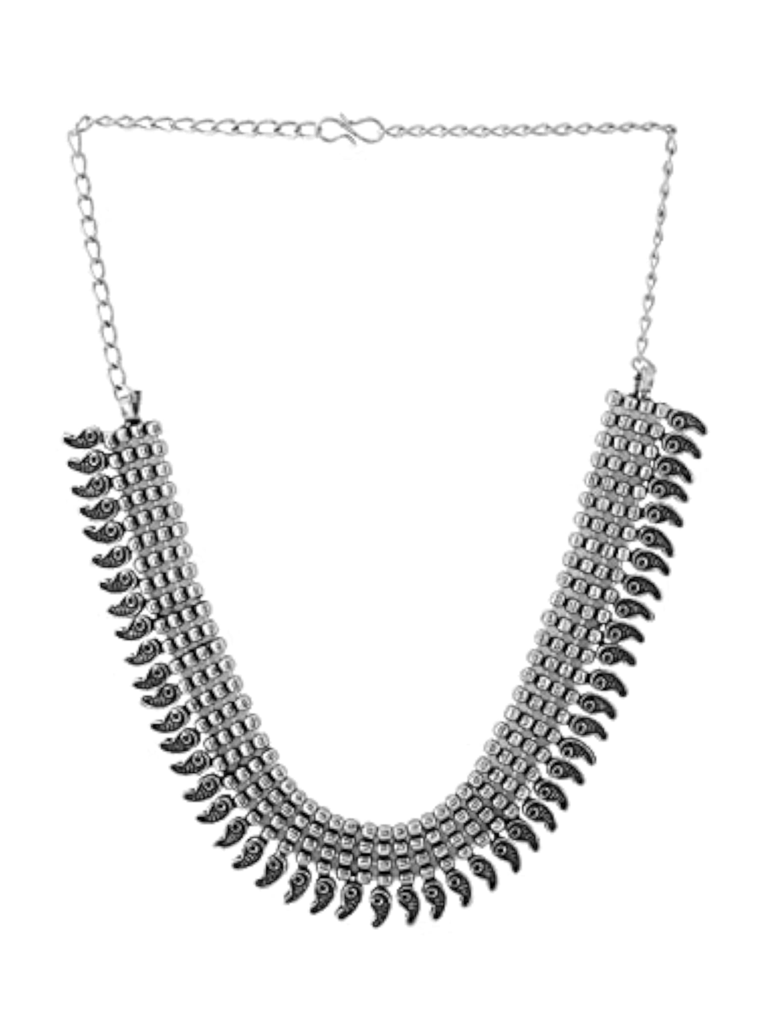 Adjustable Oxidised Beads Studded Choker Necklace (NK 4)