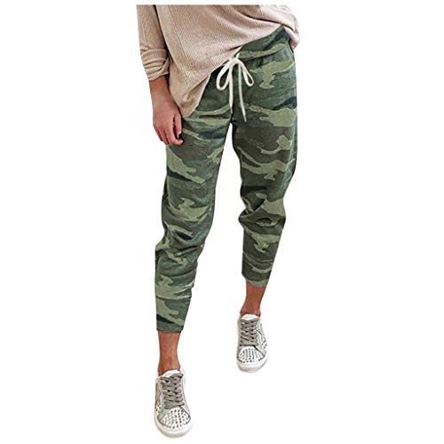 Houshelp Women's Camo Pants Cargo Trousers Camouflage Pants Stretchy high Waist Casual Multi Outdoor Jogger Pants