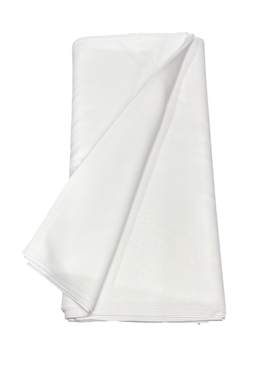 BKRKJ for Women & Men Merino Wool Spun Fabric for Stitching Woollen Suits Salwars Shirts Kurta Pyjama Pathani Suits Blouse Scarf Patiyala Chudidar,White 111 (2.5 Meter)