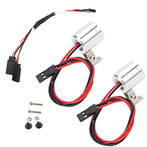 Faros LED de material metálico resistente para WPL MN86KS con luces intermitentes 5