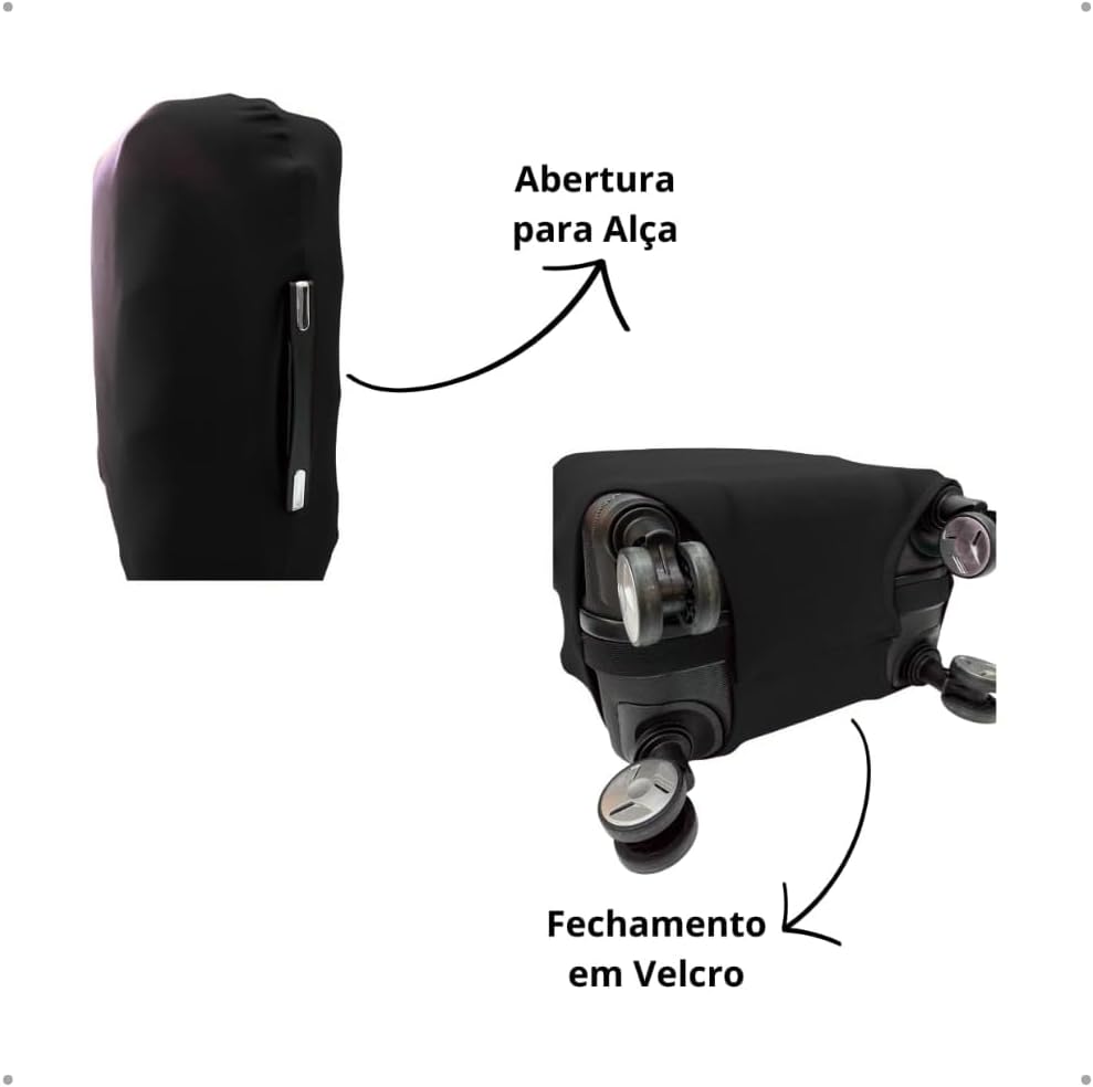 Capa Protetora Mala Bordo Premium Reforçada (Preto) Capa Protetora Mala Bordo Premium Reforçada (Preto)
