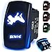50 Caliber Racing Rocker Switch On/Off Blue Blow Me 20amp 12volt 24volt 3 pin waterproof 1yr warranty