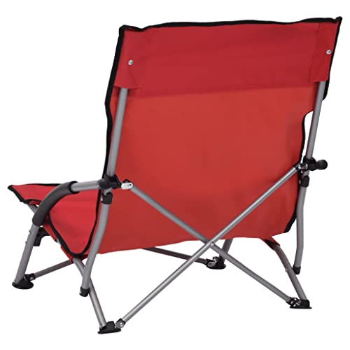 Chaises de plage pliantes rouges compactes pour optimiser l'espace du balcon - 6