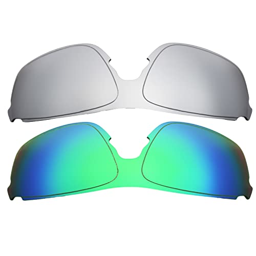 Verres pour Oakleys EVZero Pitch de remplacement couleur titane et vert en taille unique