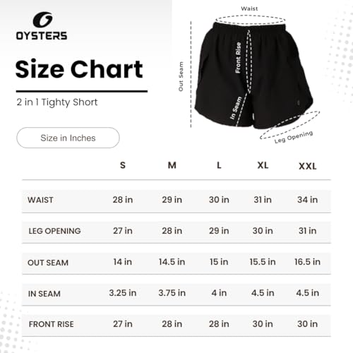Image of Oysters Women's 2 in 1 Running Skirt Shorts Quick Dry Gym Athletic Workout Shorts for Women