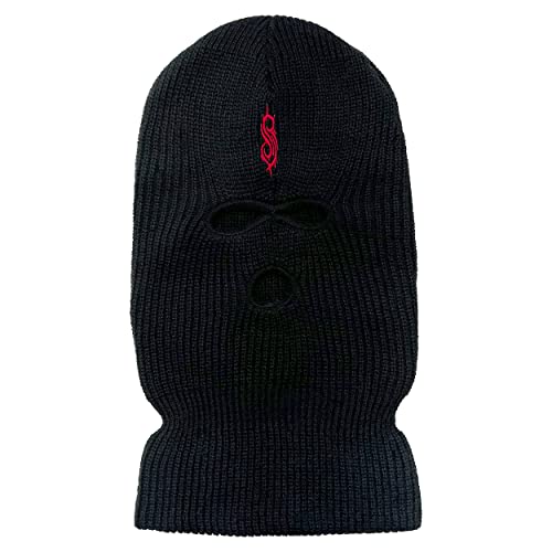 Bonnet de musique Slipknot en maille noire douce et extensible