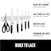 GORILLA GRIP Stainless Steel Magnetic Knife Holder for Wall, 14 Inch, Multi-Purpose Magnet Bar for Knives, Tools, Art Supplies, Heavy Duty Strip Holds Up to 6 lbs, Kitchen Organizer, Drilling Required