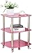GJSN Cart-Regal Mit Rädern, Mehrzweck-Wälder Beweglich Lagergestell 3-Tier-Platz Sparen Trolley Für Badezimmer, Küche, Büro, Räder,Rosa