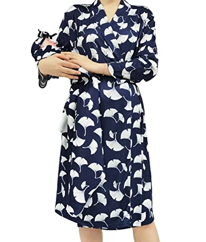 Image of SUFEINI Maternity Robe with Matching Swaddle Set, Mommy Me Swaddle Set Maternity Bathrobe Labor Nursing Delivery Gown