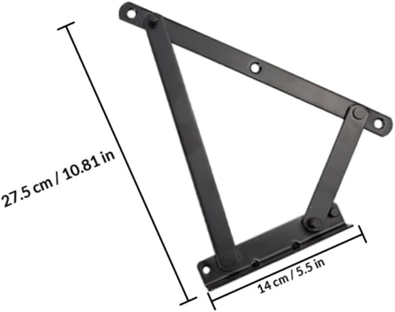 Folding Sofa Bed Spring Hinge, Self-Closing Trap Door Hinges, Triangular Metal Folding Cabinet Hardware for Storage Boxes and Sofa Beds, 1 Pair