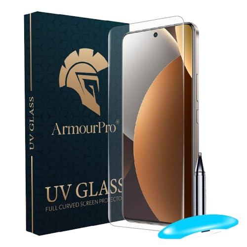 Image of ArmourPro UV Glue Tempered Glass for Redmi Note 15 Pro Plus - Curved Screen Protector, 9H Anti Scratch, Edge-to-Edge Coverage, HD Clarity, Smooth Touch