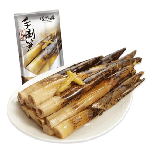 BaiLiSnacky Brotes De Bambú Frescos En Lata 230g Snack Saludable Auténtico Chino Brotes De Bambú Pelados A Mano Tiernos Y Crujientes - Rico En Fibra Bajo En Calorías (Sabor a pimiento encurtido)