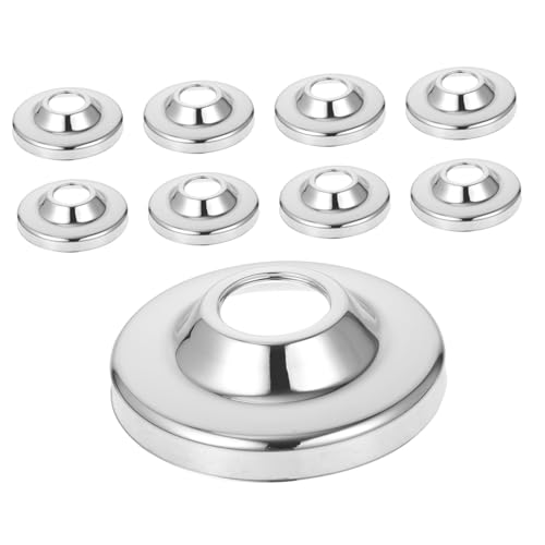 Cabilock 10 Stück Edelstahl Sanitärflanschabdeckung Wasserventil Rosette Korrosionsbeständig Badarmatur Zubehör