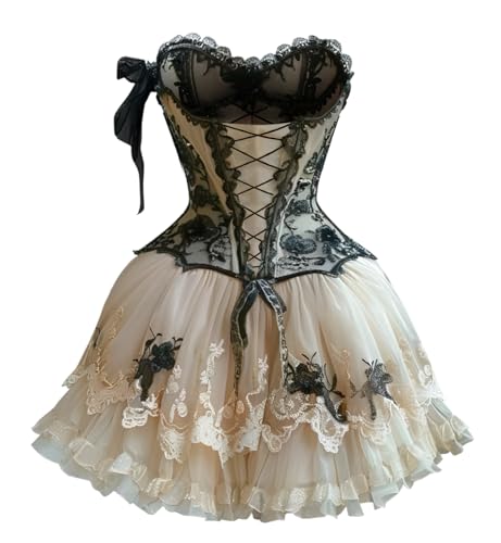 Mauuwy Gothic Homecoming Dresses with Black Appliques Victorian's Lace DAMA Dresses Vintage Short Quinceanera Dress2