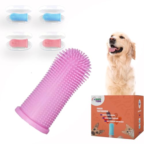 Image of Finger DogToothbrush for Dogs Oral Hygiene, Effective and Gentle Cleaning, Ideal for Dogs and Pets Whit of The Dog Tooth Brushing Kit