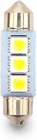 Lâmpada Led Interior Carro Torpedo 3 Leds 5050 36 Mm Tarponn