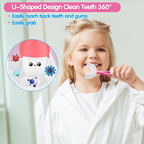 Escova de dentes em forma de U infantil escova de dentes de grau alimentício cabeça de escova de sil