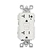 Leviton 8898-HGW GFCI Indicator Light 20A Receptacle Feed-Through, White