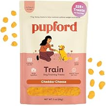 Pupford Training Treats for Dogs & Puppies, 225+ Single Ingredient Bites Cheddar, 3 oz