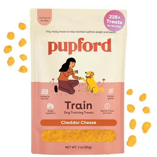 Pupford Training Treats for Dogs & Puppies 225+ Single Ingredient Bites (Cheddar 3 oz)