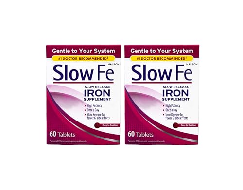 Slow Fe High Potency Iron 45 mg Slow Release - 60 Tablets - Pack of 2