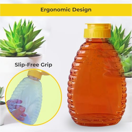 Honey Bottles 32 oz, Empty Honey Squeeze Bottle with Flip Lid, 10 Pack by Skywin - Image 3
