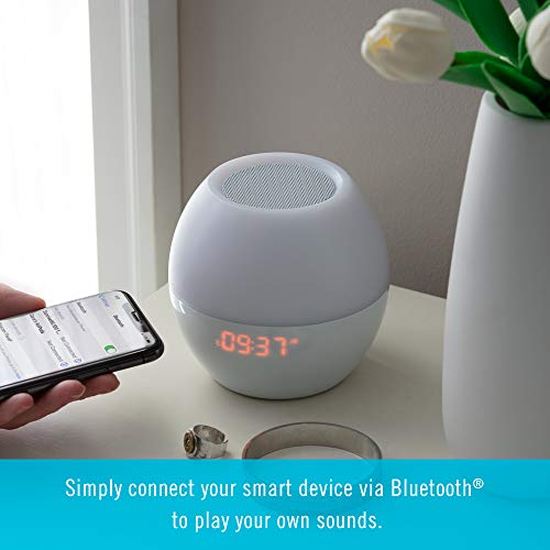 Homedics Sound Machine For Adults Or Babies, White Noise Sound Machine With A Sunrise Alarm Clock, Bluetooth Speaker, Night Light With 7 Colors And Auto-Shut Off #TOP3