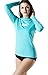 TSLA Women's UPF 50+ Rash Guard Long Sleeve, UV/Sun Protection Swim Shirts, Water Beach Surf Swim Top, Aqua Ocean, Large